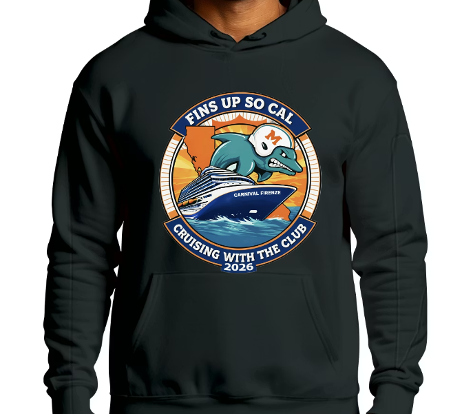 Fins Up So Cal Cruise Hoodie- Full Front logo