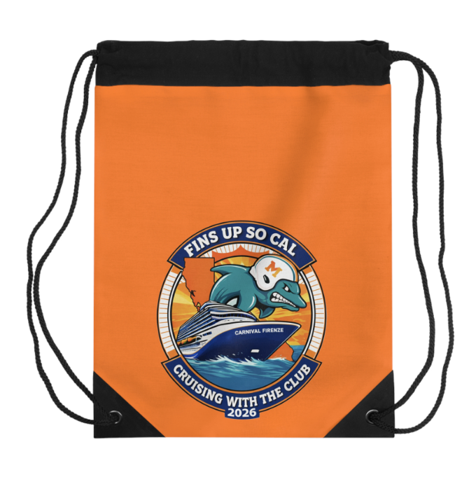 Fins Up So Cal Cruise - Drawstring Bag