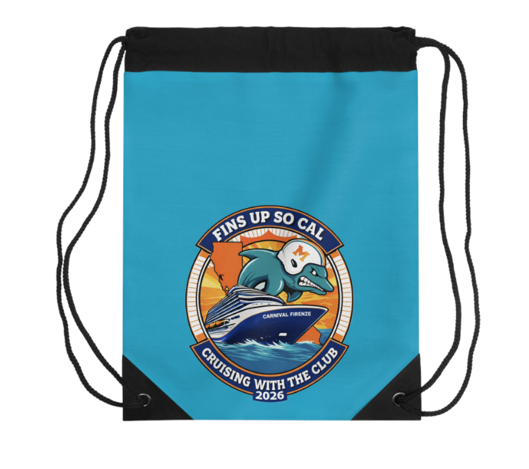 Fins Up So Cal Cruise - Drawstring Bag