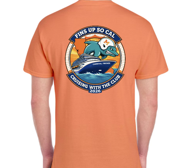 Fins Up So Cal Cruise Shirt- Cruise Logo on Left Chest