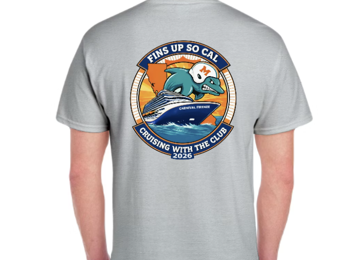 Fins Up So Cal Cruise Shirt- Cruise Logo on Left Chest