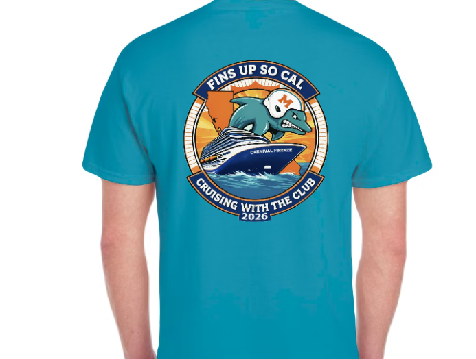 Fins Up So Cal Cruise Shirt- Cruise Logo on Left Chest