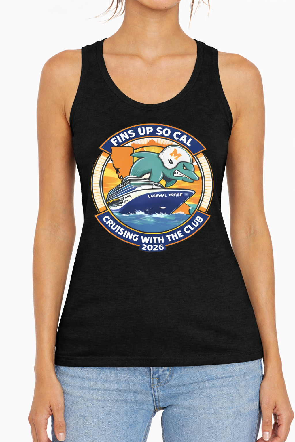 Fins Up So Cal Cruise Women's Fitted Tank