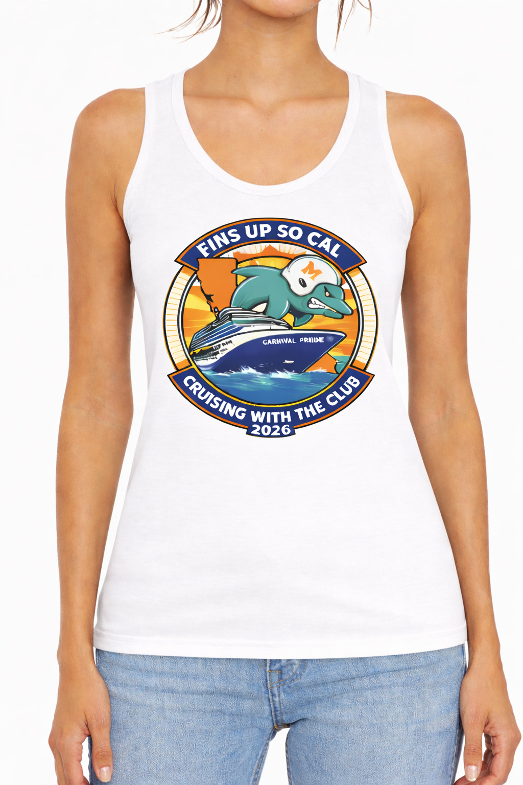 Fins Up So Cal Cruise Women's Fitted Tank