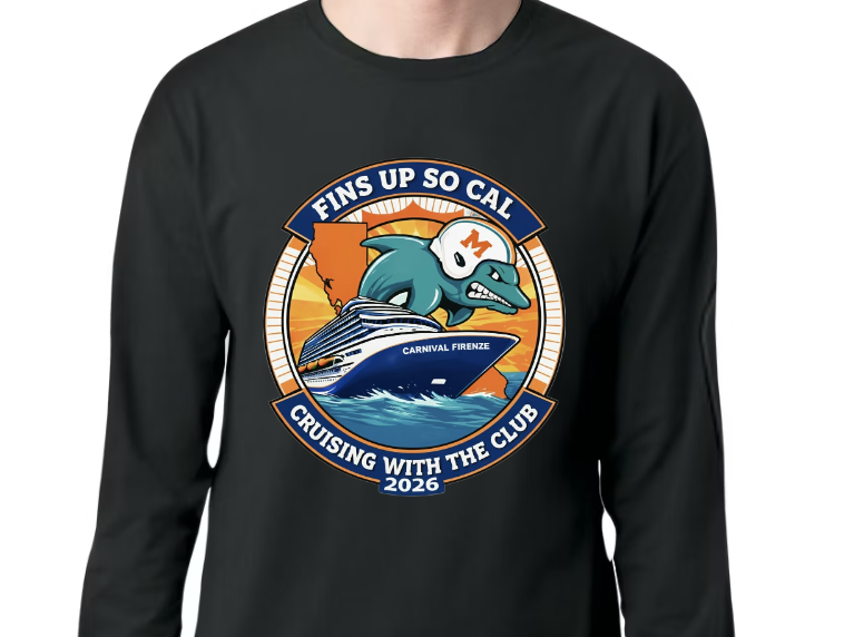 Fins Up So Cal Cruise Long Sleeve Shirt- Full Front logo- Unisex