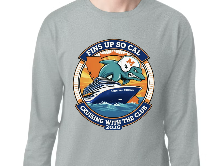 Fins Up So Cal Cruise Long Sleeve Shirt- Full Front logo- Unisex