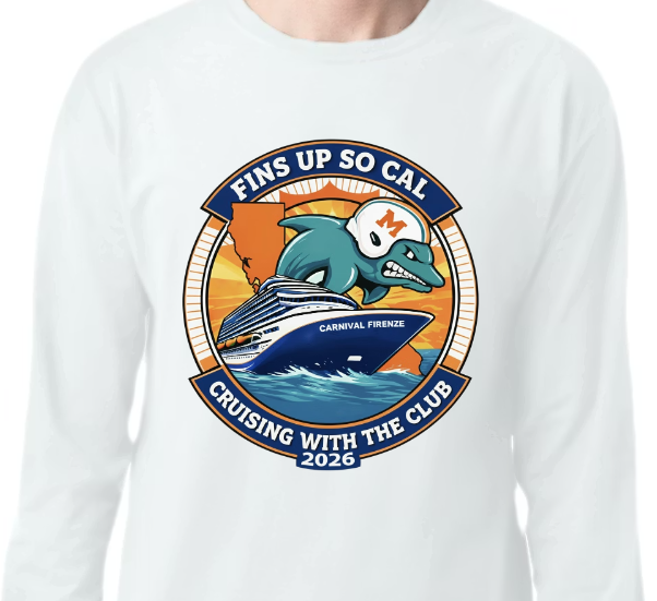Fins Up So Cal Cruise Long Sleeve Shirt- Full Front logo- Unisex