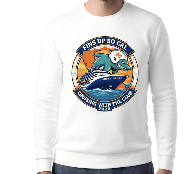 Fins Up So Cal Cruise Crew Neck Sweatshirt- Full Front logo